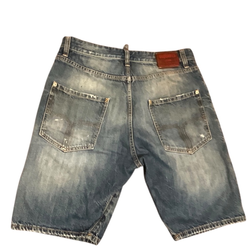 DSQUARED Faded Blue Jean Shorts - Picture 10 of 16